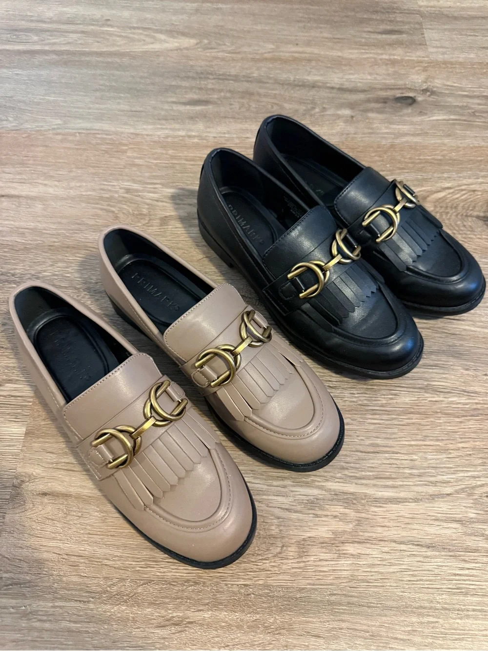 Primark Loafers in Black & Taupe